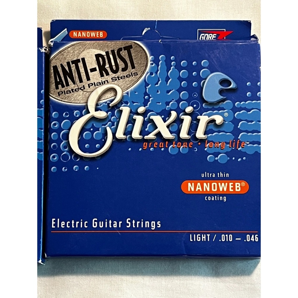 Elixir 12052 Nanoweb Coating Light Electric Guitar Strings Set Pack 10-46